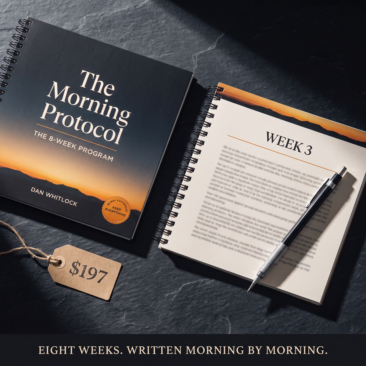 The 8-Week Protocol book open on Week 3