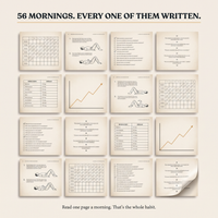 56 mornings, every one of them written — inside pages